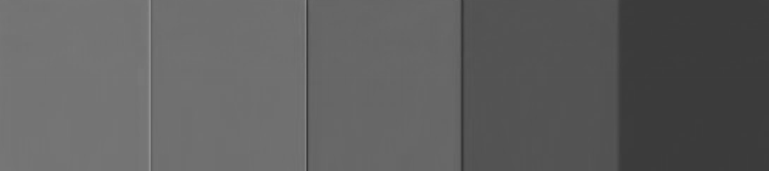 Exemplificação técnica do termo 'Monocromia' através de uma paleta de cores em tons de cinza. O texto na imagem define o conceito como uma composição visual que utiliza apenas uma cor e suas variações de saturação e luminosidade. Abaixo, cinco faixas verticais demonstram essa variação, progredindo de um tom de cinza médio-claro para um cinza escuro.